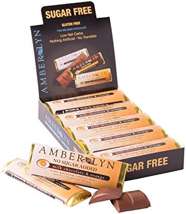 Amber Lyn Milk Chocolate Orange Bar 15 count - No sugar added
