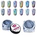 CLAVUZ 1g/Box Laser Holographic Nail Powder Rainbow Chrome Nail Powder Manicure Pigment Nail Art Tools