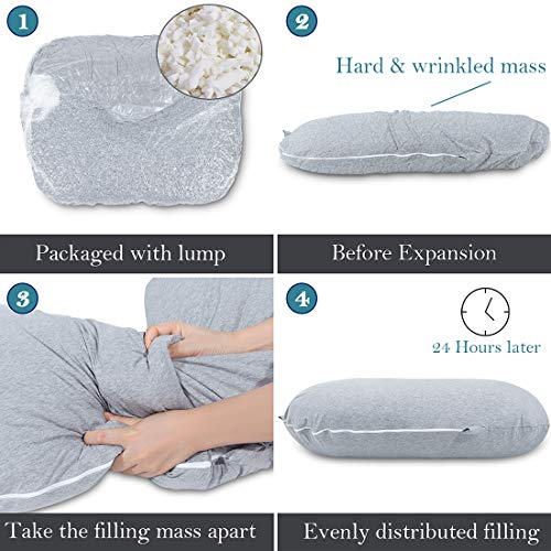 Marine Moon Pregnancy Pillow Memory Foam Body Pillow for Side Sleepers