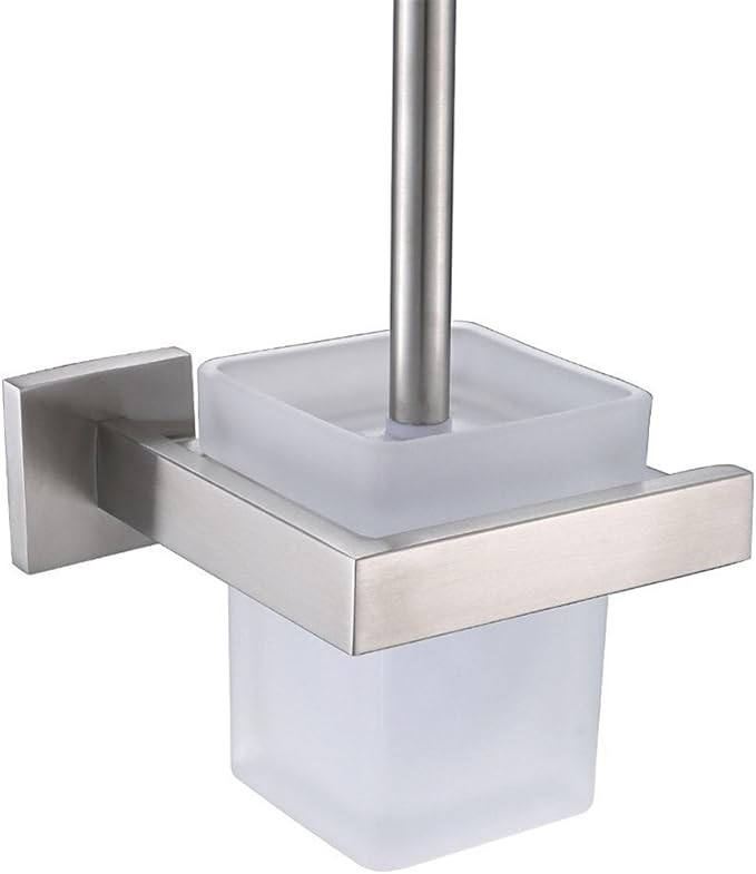 CASEWIND Square Toilet Brush Holder With Brush and Cup made of