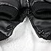 LESYPET Dog Leather Jacket Small Breed, Waterproof Dog Coat Double Layer with Fleece Lined for Puppy Cats, Doggie Jacket Winter Coat in Cold Weather, Black S