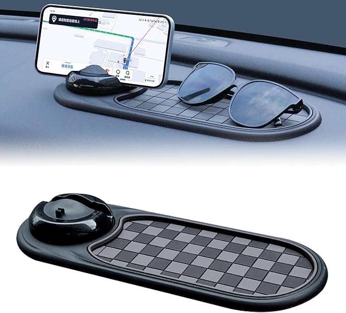 Photo 1 of *USED*
Multifunction Car Anti-Slip Mat,Rotatable Car Anti Slip Mat Phone Holder with Temporary Parking Number,Universal Car Phone Large Pad for Phones Sunglasses Keys Gadgets (Black Gray)