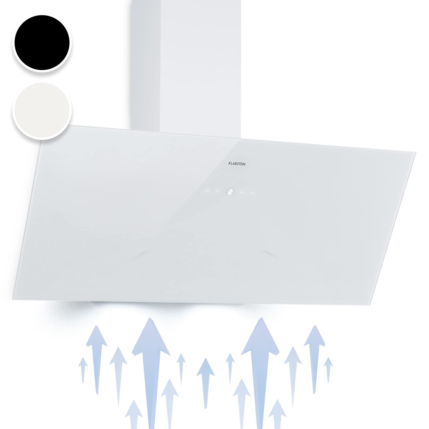 Klarstein-Campana-Extractora-Extractor-Cocina-para-Pared-con-Filtro-Aluminio-Antigrasa-para-Lavavajillas-Flujo-Aire