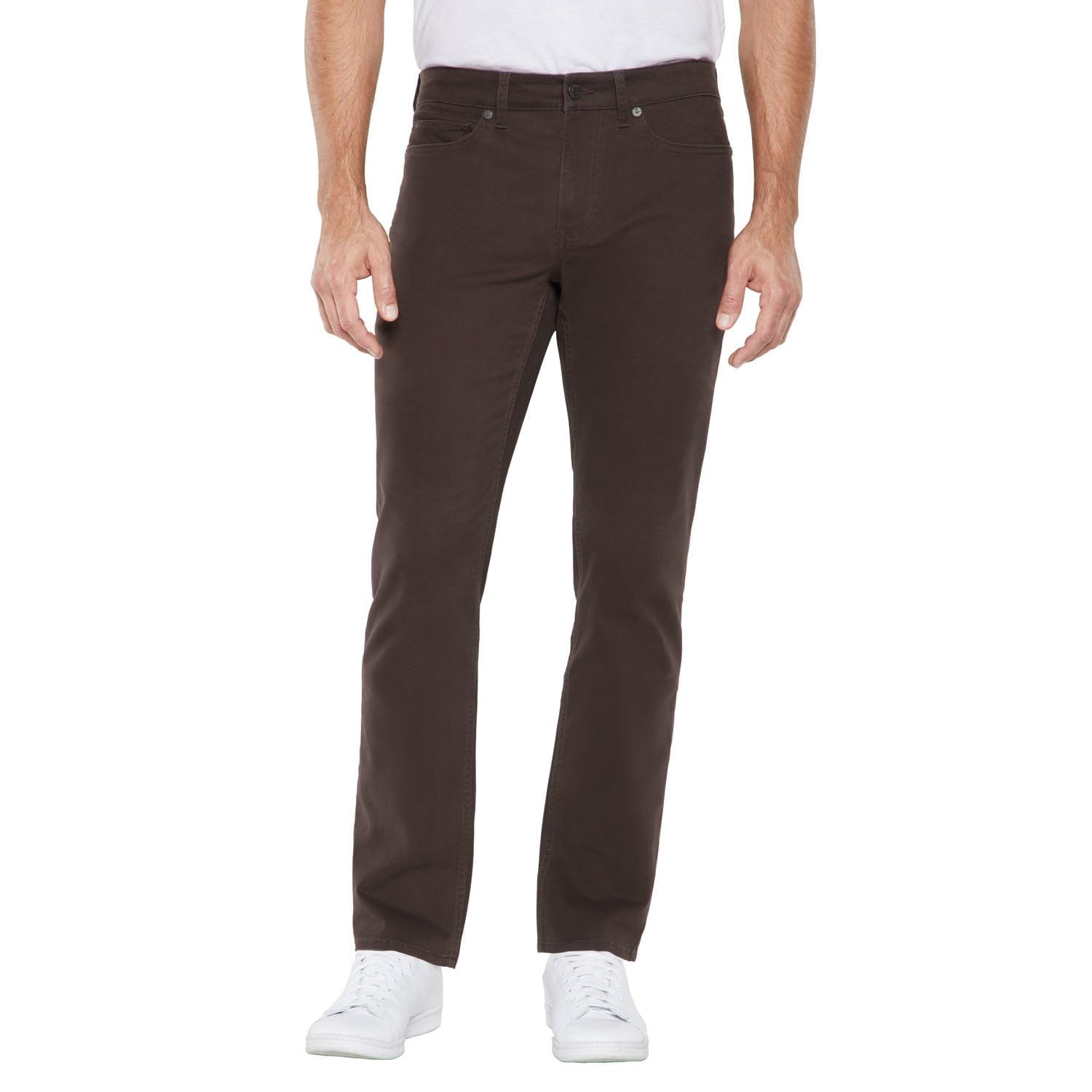GAP Mens Pants, Lightweight Slim Fit 5-Pocket Cotton Twill Mens Casual Pants - Brown 30W X 32L Image