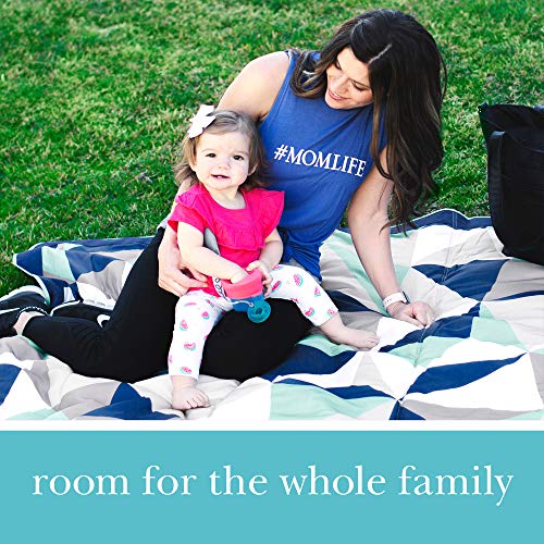 JJ Cole - All-Purpose Outdoor Baby Blanket, Lightweight and Water-resistant, Fractal, 5' x 5'