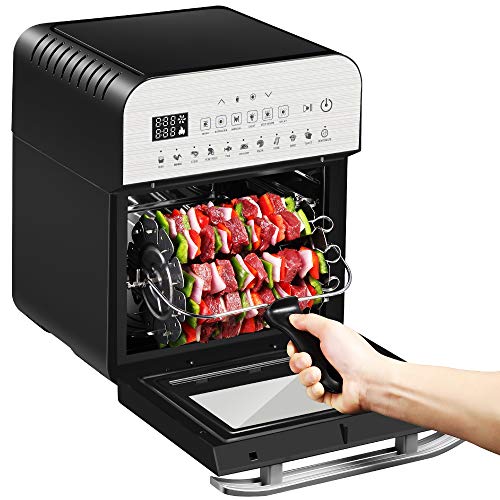 GoWISE USA GW44804 Air Fryer Toaster Oven with Rotisserie + Dehydrator and 11 Accessories + 50