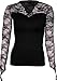 Spiral - Womens - GOTHIC ELEGANCE - Lace Neck Goth Top Black - XL