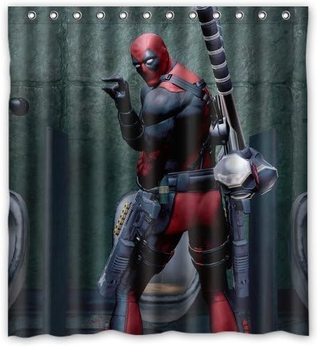 Cool Peeing Deadpool Custom Design Waterproof Shower Curtain Bathroom Curtains 60x72 inches