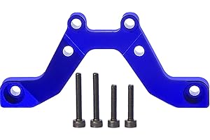 FRAIZOE RC Aluminum Shock Tower Brace for GROM 4X4，6061-T6 Front/Rear Stabilizer Compatible with 1/18 Granite GROM， Front Damper Plate for ARRMA 1/14 Typhon 1/16 Mojave (Anodized Blue)