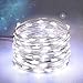 Icicle Solar Fairy Lights, 33ft 100LED Light Sensor Control Flexible Copper Wire Waterproof Decorative Light for Garden, Lawn, Pergola, Backyard, Bush, Gazebo, Porch, Holiday Decorations (White)