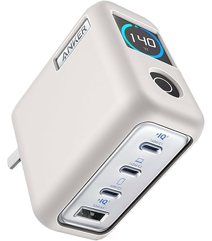 Housse Silicone Pour Chargeur Anker 140W GaN - Protection Anti-choc, Gris/noir, Sans Gêne Ports