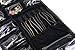 WODISON PU Leather Travel Hanging Jewelry Organizer Roll Up Bag Earring Case Holder Black
