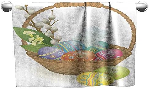 Tankcsard Flowered Happy Easter7,Rustic Towel Racks for Bathroom