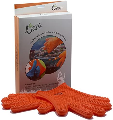 United Green Company High Heat Resistant BBQ Oven Cooking Gloves, One Size Fits All