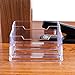 MaxGear Clear Acrylic Business Card Holder 2 Pocket Business Card Display Plastic Business Card Stand Holder Desktop Multi Business Card Holder with 120 Card Capacity,3 Pack
