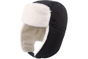 JANGANNSA Waterproof &Windproof Winter Baby Beanie Fleece Lined Kids Trapper Hat Earflap Warm Hat for Boys Girls