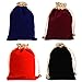 KIPETTO Velvet Drawstring Bags for Christmas 25Pcs Velvet Drawstring Gift Bags Jewelry Pouches for Candy Christmas Wedding Favors, 4.7