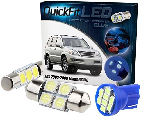 QuickFitLED Blue LED Interior Light Package Kit For Lexus GX470 2003-2009 (20pcs)