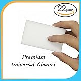 22 ECO-PACK Extra Durable Magic Eraser Cleaning Sponges in Bulk - Multi-Functional Melamine Foam Sponge for Car-Kitchen-Bathroom-Furniture-Leather-Steel- Bath Mop Pad scrubber & Wall Cleaner
