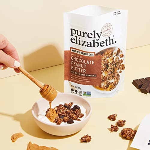 Purely Elizabeth, Chocolate Peanut Butter, Ancient Grain Granola, GlutenFree, NonGMO (10oz Bag