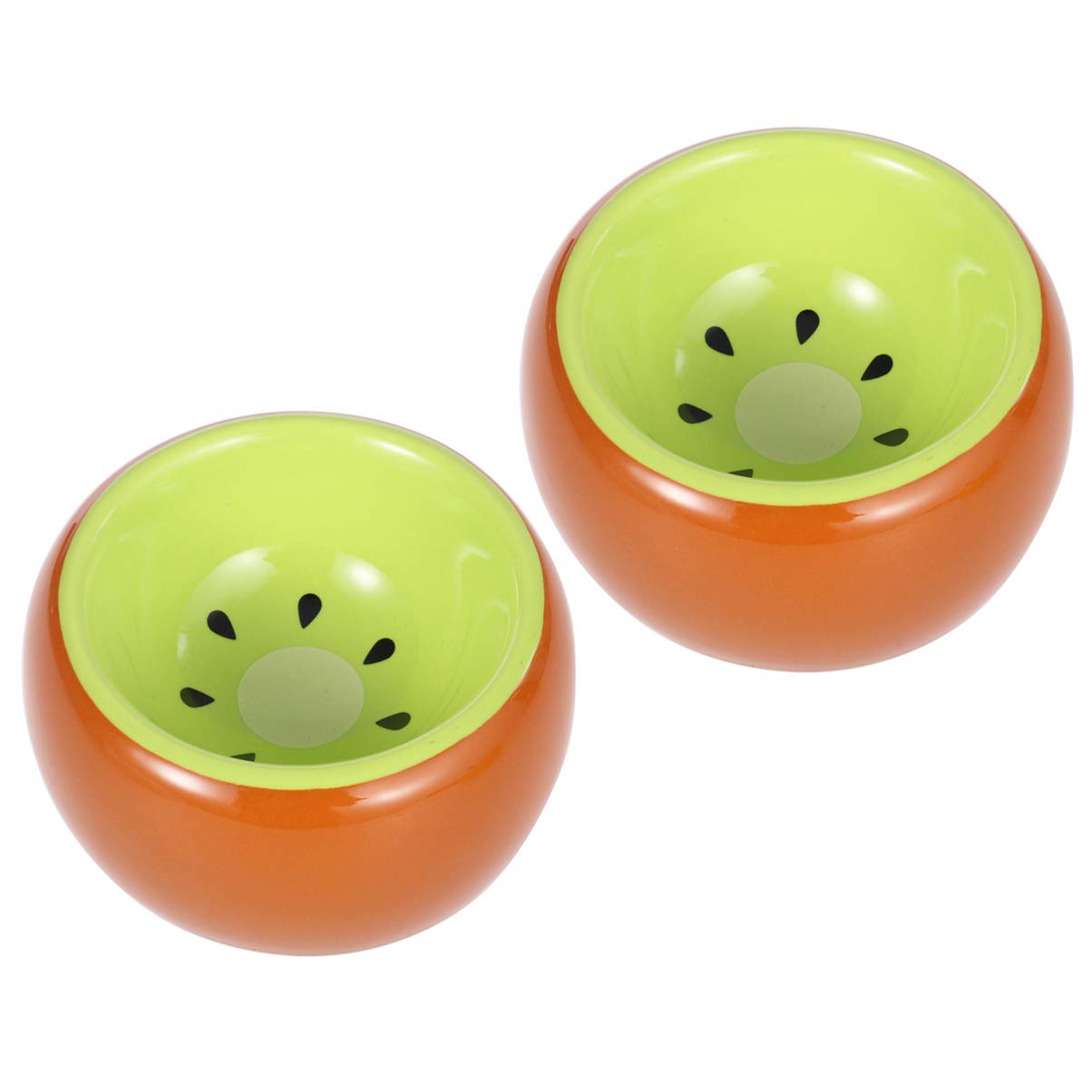 Balacoo Anti-Turning Ceramic Hamster Food Bowl 2 Pack Small Animal Feeder Dish for Hedgehogs Gerbils Mice Guinea Pigs Easy to Clean Gnaw-Proof Pet Feeding Supplies