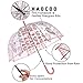 HAOCOO Unicorn Clear Umbrella, Bubble Transparent Fashion Dome Auto Open Umbrella Windproof for Outdoor Weddings (Blue)