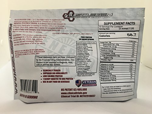 Medical Grade Protein, GENEPRO by Musclegen Research - Premium Protein. 10 Servings. Includes Sample of Pro Joe