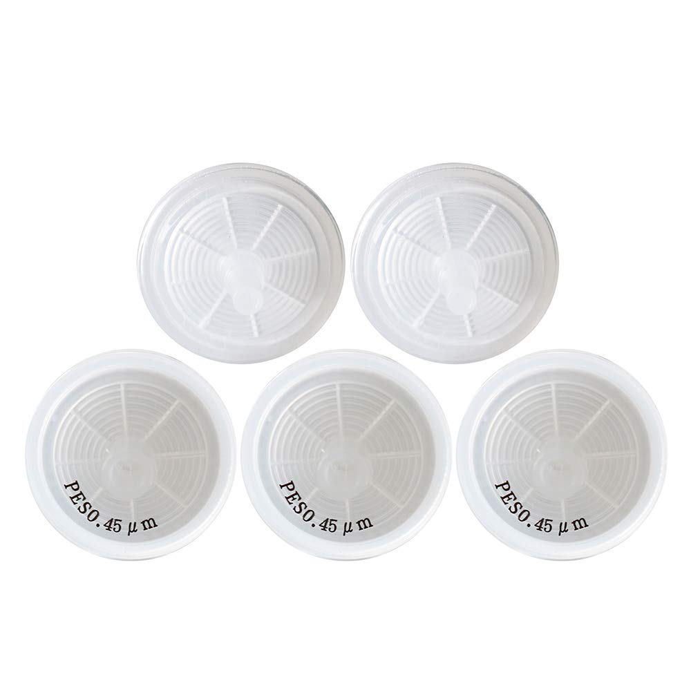 Syringe Filters PES Membrane Non-sterilized Diameter 25mm Pore Size 0.45μm for Laboratory Filters [CASE of 100pcs] by Allpure Biotechnology (PES-25mm-0.45μm) White