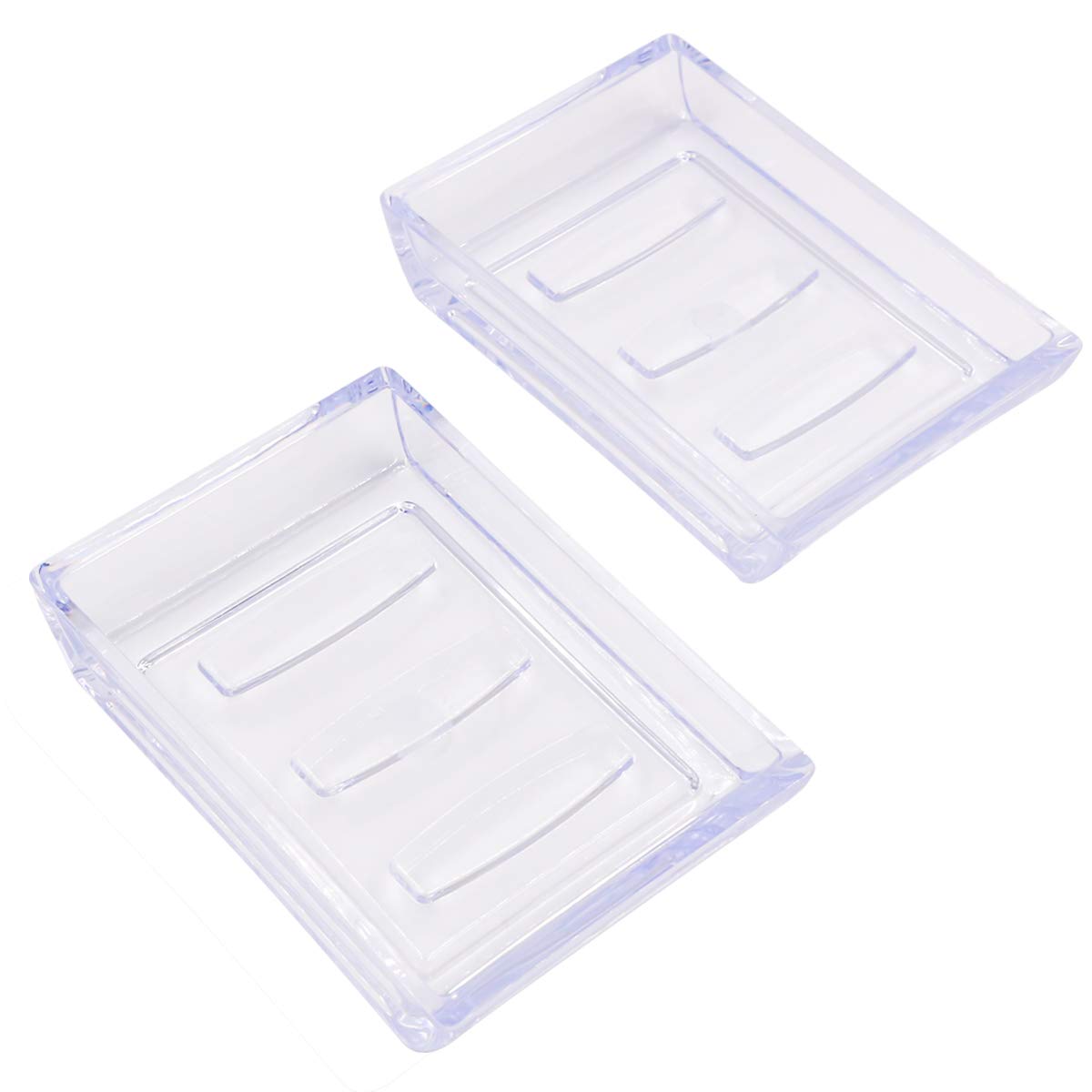 TOPSKY Soap Dish, Plastic Bar Soap Holder for Bathroom Shower, 2 Pack