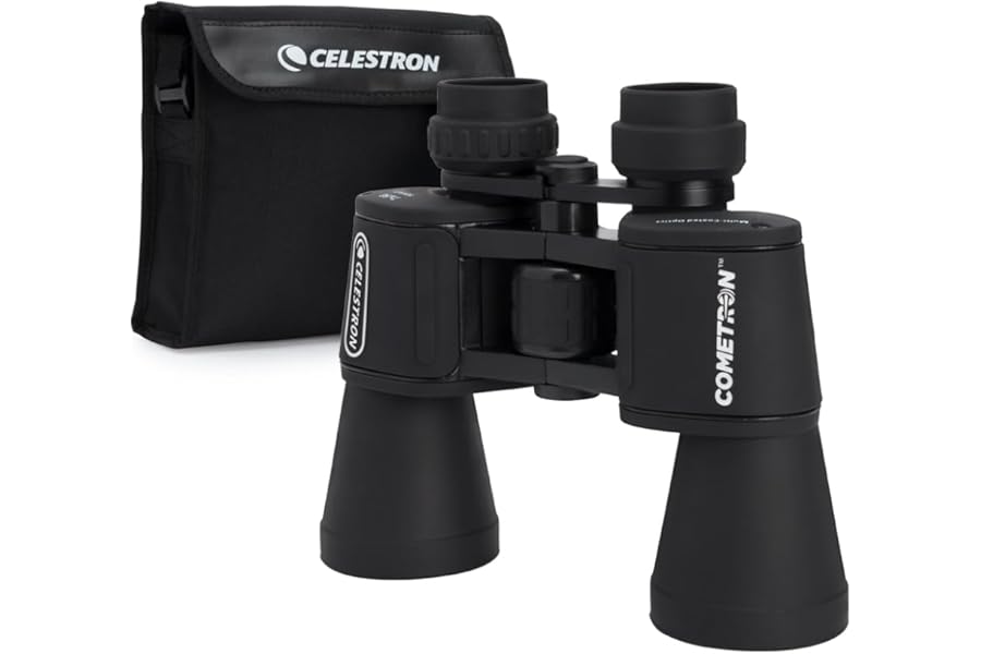 Celestron - Cometron 7x50 Astronomy Binoculars – Entry-Level for Stargazing and Comet Watching – Large 50mm Objective Lenses – Wide 6.6° Field of View – Multi-Coated Optics