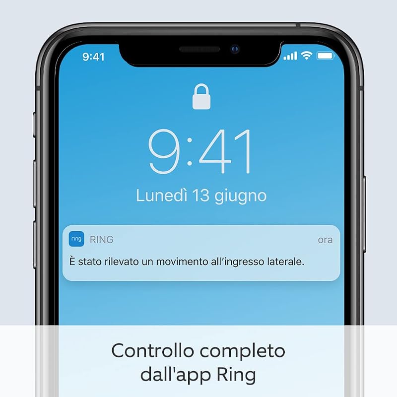 videocamera Plus con faretti a batteria (Spotlight Cam Plus) | Telecamera di sorveglianza wifi per esterno con video HD 1080p, audio bidirezionale, fai-da-te | Ring Home: 30 gg. prova gratuita