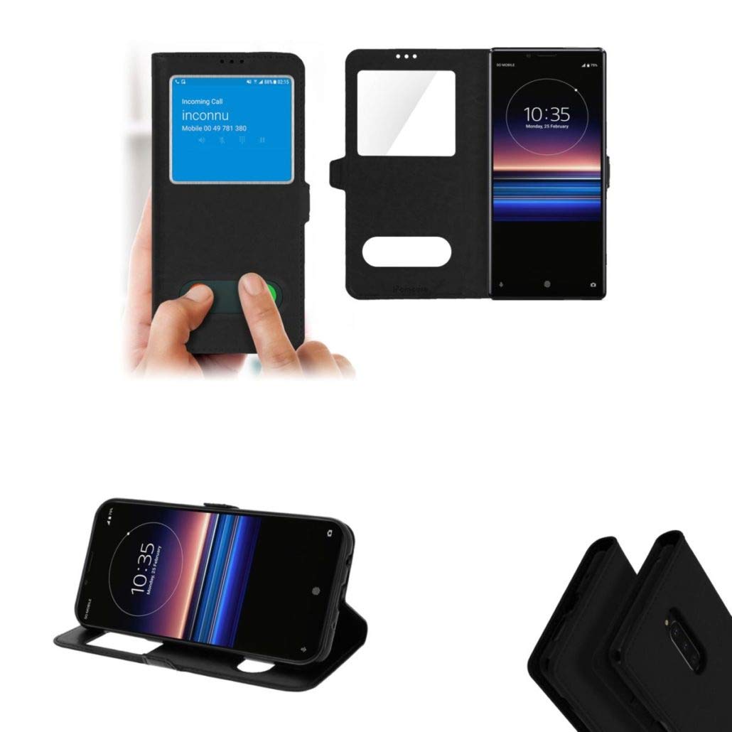 iPOMCASE Coque Pochette Décrochage Appel pour 6.5" Sony Xperia 1