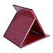 DUcare Folding Mirror Portable Travel PU Portable Adjustable Rectangular Ultrathin Vanity Mirror with Stand Pink
