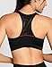 SYROKAN Women's Active Front Zipper High Impact Full Support Workout Sports Bra Black 38DD