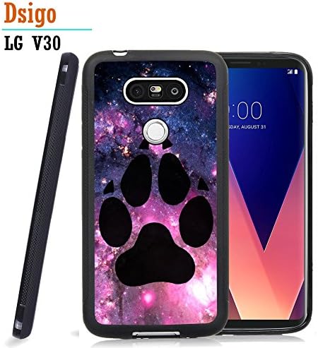 LG V30/LG V30 Plus case/LG V30S Case TPU Black Full Cover Protective for LG V30/V30 Plus/V30S (2017) - Wolf Trail Starry Sky