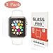 [3 Pack] Apple Watch 42mm Screen Protector,Linboll - [Only Covers the Flat Area] Anti-Scratch, 9H Hardness, Bubble Free Tempered Glass Screen Protector for Apple Watch 42mm