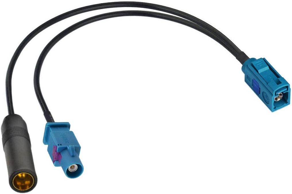 Bingfu Cable adaptador de antena de radio FM AM estéreo para coche Fakra Z hembra Bingfu Cable adaptador de antena de radio FM AM estéreo para coche Fakra Z hembra