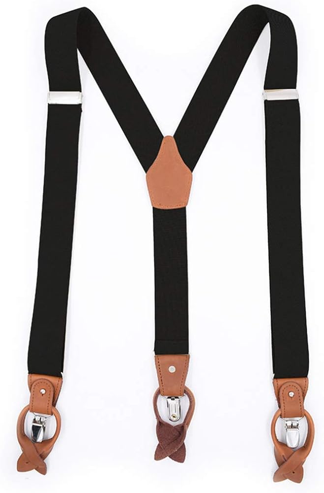 Amazon.co.jp Riona Suspenders for Men X Shape, 1.4 inches (35 mm) Wide