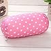 Alloyseed Mini Micro Microbead Travel Roll Cylindrical Pillow for Wrist ,Neck Support, Offer Comfort Support Pink