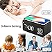 【Upgraded】 Digital Alarm Clock, with Wooden Electronic LED Time, Large Display, 3 Alarm Settings, Wood Made Electric Clocks for Bedroom, Bedside, Office, Black