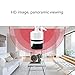 HD 1080P Home Security Camera Intelligent Alarm Motion Detection Support up to 128GB SD Card Wireless Camera WiFi Home Outdoor Mobile Phone Infrared Night Vision Indoor 360° Panorama（White）