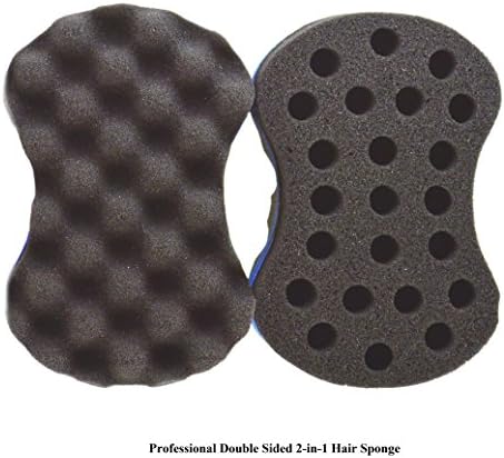 New Double Side Two in One (2 in 1) Original Magic Twist Hair Sponge Afro Braid Style Dreadlock Coils Wave Hair Curl Sponge Oval Brush