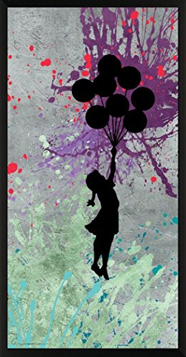 Culturenik Banksy Girl with Balloons Inspirational Motivational
Political Decorative Graffiti Urban Art Print (Framed 12x24 Poster)