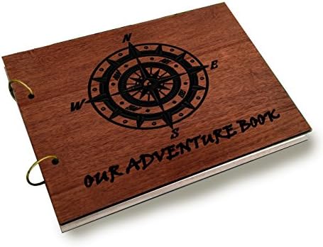 Avery Carey Rustic Compass Album Adventure Wedding Guest Book Brown, Adventure Book, Bridal Shower Guestbook, Wedding Note Book, Party Shower Note Book, Memory Book, Wedding Gift.