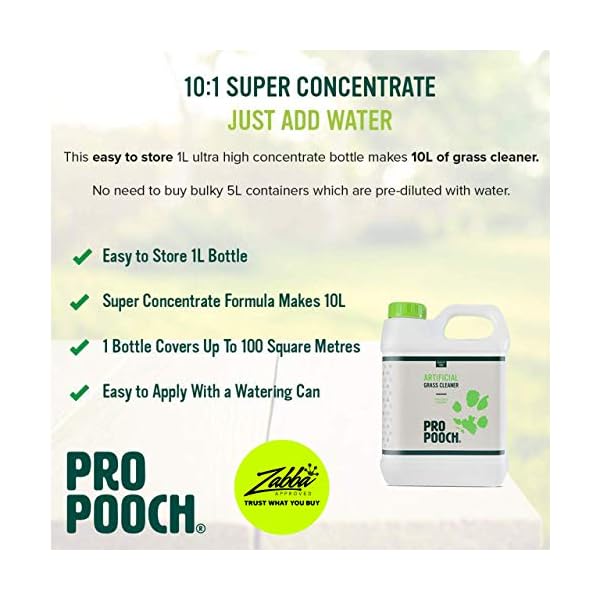 Pro-Pooch-Artificial-Grass-Cleaner-Dog-Safe-Pet-Disinfectant-Lawn-Deodoriser-Pooch-Urine-Cleaner-Odour-Eliminator-1L-Super-Concentrate-Cruelty-Free Pro Pooch Artificial Grass Cleaner - Dog Safe, Pet Disinfectant & Lawn Deodoriser - Pooch Urine Cleaner & Odour…