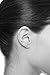 14k REAL White Gold 2mm Thickness Huggie Earrings (10 x 10 mm)