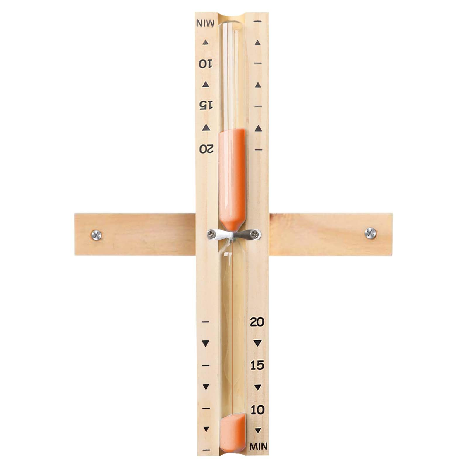Photo 1 of 20 Minute Sauna Sand Timer, 20m Rotating Wooden Sauna Hourglass with Orange Sand, Reloj De Arena, Heat Resistant Sand Clock Hour Glass Timer for Sauna SPA Room (Orange)