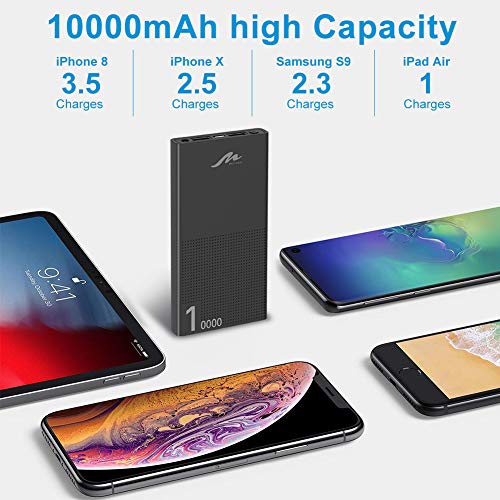 Alongza Compact 10000mAh Portable Charger, Cell Phone Battery Charger