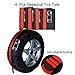 4 Pcs Tire Tote FLR 80cm/31in Diameter Foldable Spare Tire Covers Protection Covers Storage Bags Wheel Cover for Car Off Road Truck Black & Red