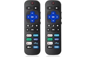 Universal RokuTV Remote Control, Compatible with TCL, Hisense, Sharp, Philips, JVC, RCA, Magnavox, Sanyo, LG, Haier, 8 Shortc